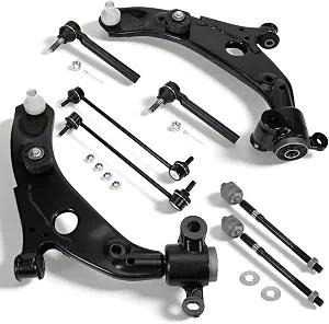 CMS761225 Front Steering & Suspension Kit Compatible with 2016-2023 Mazda CX-9, Lower Control Arms with Ball Joints, Tie Rods, Sway Bar Links, Replaces CMS761226