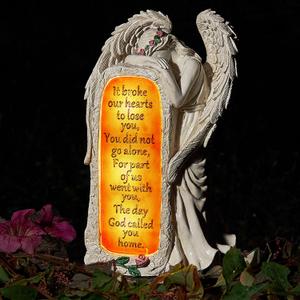 Angel Garden Statues Outdoor Decor, Solar Angel Figurines Lights for Garden Decoration Yard Art Memorial Gifts for Loss of Loved One (Angle)