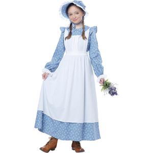 California Costumes, Pioneer Girl,Child Costume Medium (Blue/White)