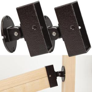Swivel Rail Connector Bracket 2Set, 3.6X1.6" Aluminium Alloy Rectangular Angled Stairs Handrail Balusters Support Mount for Fence Deck Porches Pavilions Pergolas