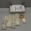 Yellow Mountain Imports American Mahjong Tiles, Ivory Stripes - 166 Melamine Pieces with Chinese Characters, Western Letters & Numerals, Tiles-Only Set