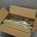 Consumest Corner Shower Caddy Tension Pole - Rustproof Shower Shelves with Towel Bar & Soap Holder, Adjustable Bath Organizer for Bathroom Storage, 27.6-108.3 inch, Gold