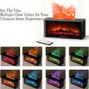 Fireplace Flame Aromatherapy Diffuser, 250ml Ultrasonic Cool Mist Humidifier with Remote Control, 7 Colors Firelight Essential Oil Diffuser for Home and Office (Black)