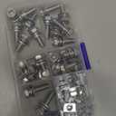 60 PCS Battery Bolts and Nuts, Stainless Steel Battery Terminal Screws with Square Nuts, M610/12/16/18/20mm Battery Terminal Nuts and Bolts Kit, Motorcycle Accessories