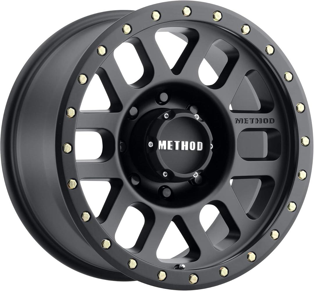Method Race Wheels 309 Grid Matte Black 17x8.5" 8x180", 0mm offset 4.75" Backspace, MR30978588500 (17x8.5 inches, 8x180, 0/4.75")