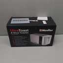 Mueller UltraToast Full Stainless Steel Toaster 4 Slice, Long Extra-Wide Slots for Bagels and Waffles, 6 Browning Levels, LED Display, Cancel/Defrost/Reheat Functions & Removable Tray, Kitchen Gadgets