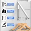 Clothes Drying Rack for Laundry Room Organization,Foldable Over The Door Drying Racks for Saving Space Silver 1 Pack