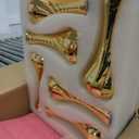 NUPTIO Glass Bud Vase Gold: 12 Pcs Small Flower Vases for Wedding Party Table Centrepiece - Vintage Ribbed Vase for Home Birthday Reception Decorations