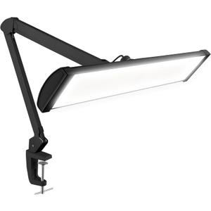 Neatfi Ultra 3,500 Lumens LED Desk Lamp with Clamp 45W, 270 SMD LEDs, Shadow-Free | Adjustable Brightness | Task Light for Nail, Craft & Office (Black, 26-Inch Wide Shade)