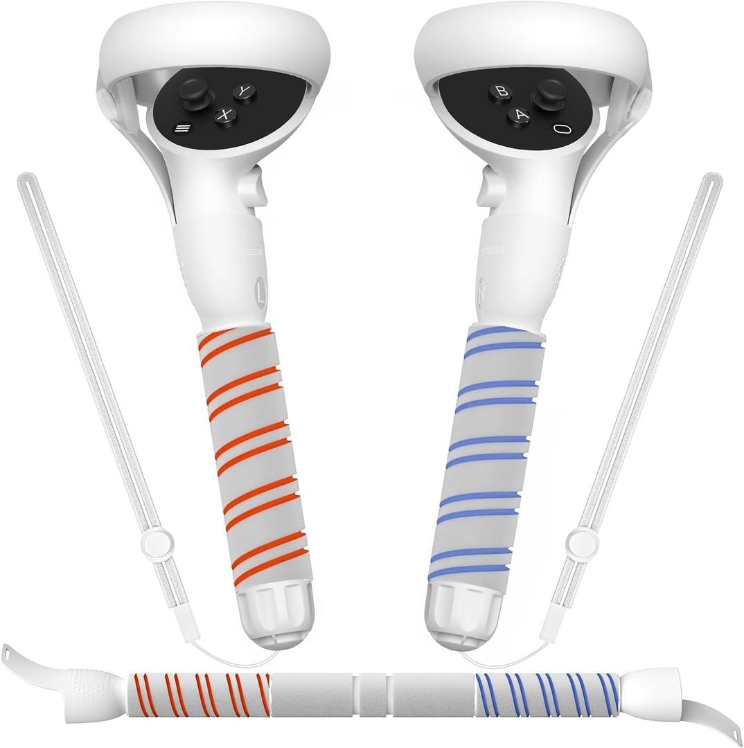 YOGES Handle Attachments Compatible with Oculus Quest 2 Controller Accessories, VR Gorilla Tag Long Arms Dual Extension Grips Compatible with Meta Quest 2 for Beat Saber Supernatural More VR Games