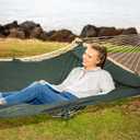 SUNCREAT Hammocks Replacement Hammock for Stand, 475 lbs Capacity, Two Person Backyard Hammock with Pad for Outside, Green Gray