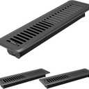 Tandefio 2 Pcs 2" x 12" Floor Register Vent Covers Metal Heavy Duty Walkable Floor Air Vent Covers with Rust Proof Finish Grille Easy Adjust Air Supply Lever for Home Wall Ceiling (Gray)