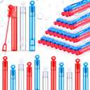120 Pcs 4th of July Mini Bubble Wands Bulk Patriotic Red White Blue Bubbles Party Favors Independence Day Memorial Day Birthday Decorations Summer Outdoor Toys Gift Kids School Classroom Prizes