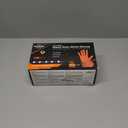 TitanFlex Heavy Duty Orange Industrial Nitrile Gloves with Raised Diamond Texture, Latex Free (6mil/8mil)