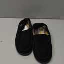 Muk LUKS Men's Corduroy Moccasin with Flannel Lining (Large, Black)