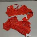 Avidlove Womens Lingerie Set 2 Pieces Bra and Panty Sets Lace Babydoll Nightgown Outfits Red, Size: M