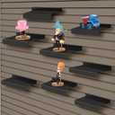 SNOGSWOG 10X4.3 Inch Slatwall Shelves Set of 20, Metal Slat Wall Shelves Accessories, Black Flat Display Shelves for Slat, Metal Retail Display for Storage and Organization