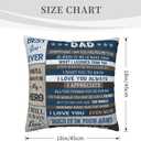 Father Gifts, Dad's Birthday Gifts Pillow Case 18"X18", Funny Dad Gift from Daughter Son, Father's Day Pillowcover, Best Dad Ever Gift Throw Pillow Cover