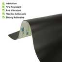 CYEAH 4 Pcs Neoprene Rubber Pads, 12 x 12 x 1/16 in Thick Self Adhesive Solid Rubber Sheets, Self Adhesive Rubbers Pads for Supports, Leveling, Sealing, Bumpers, Protection