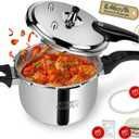 Premium 8.46 Quart Stainless Steel Pressure Cooker, Quality Crafted Kitchen Cookware, Professional Performance, Durable Design for Daily Family Cooking