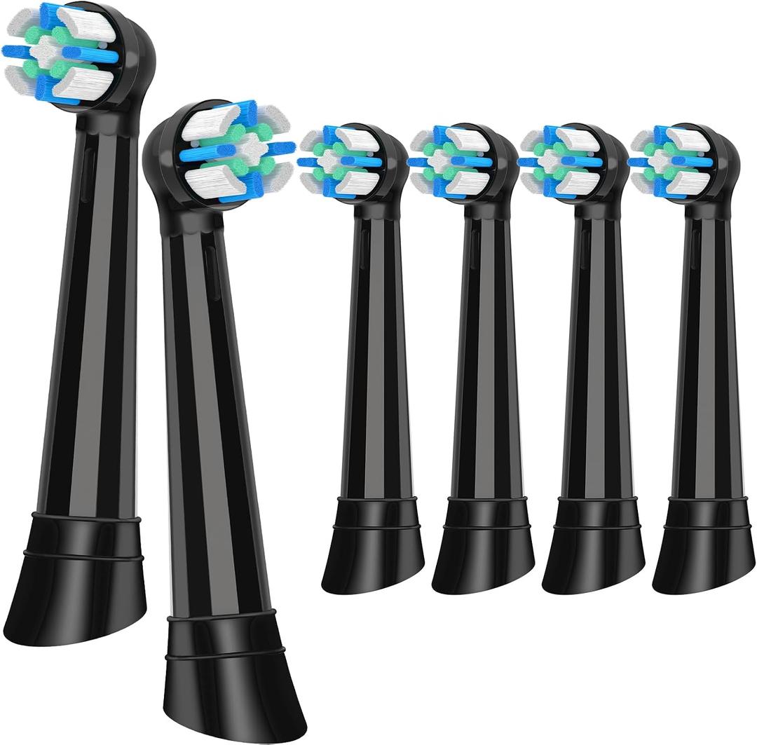 iO Replacement Heads Compatible with Oral B iO, Compatible with Oral B iO 3 4 5 6 7 8 9 10 Series Electric Toothbrush Heads,Medium-Hard Bristles for a Deep-Clean Sensation & Lasting Freshness,Black