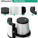 4 Pack IW3511 IW1111 HEPA Filters Replacement for Shark IW3511 DetectPro Lightweight Cordless Stick Vacuum Cleaner. For Shark Detect Pro Auto-Empty System PowerFins Brushroll Portable Handheld 2-In-1