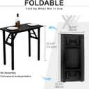 Need Small Computer Desk 31.5 in Folding Home Office Table Black
