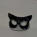 DDazzling Women's Cat Mask Half Face Costume Accessory Party Favors (Black)