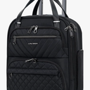 KROSER Carry On Underseat Multi-functional, 16-inch Underseater Lightweight Overnight Suitcase for Men Women, Black