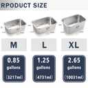 Stainless Steel Dog Bowls for Large Dogs, High Capacity Metal Dog Food Bowls, Food and Water Bowl for Large, X-Large, and Big Dogs 2.65 Gallons