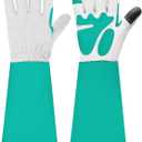 Long-Gardening-Gloves for Women/Men - Thorn Proof Rose Pruning Gloves Heavy Duty Gauntlet, Best Garden Gifts for Gardener (Green, L)