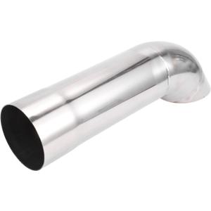 Motoforti 2.5" ID Inlet Turn Down Exhaust Tip 12" Inch 305mm Overall Length Silver Tone T304 Stainless Steel 2.5" Outlnlet OD Tailpipe Tip Surface Polishing Mandrel Bend Elbow Tube