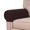 Turquoize Stretch Armrest Covers for Chairs and Sofas Couch Arm Covers for Sofa Spandex Jacquard Armrest Cover Anti-Slip Furniture Protector Washable Armchair Slipcovers for Recliner Set of 2, Brown
