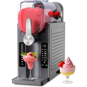 Slushie Machine - Slushy Machine for Home with LED Display - Professional Frozen Drink Maker No Ice Needed- One-Touch Reservation & 6 Pre-set Programs for Frozen Margaritas, Frapps & Ice Cream