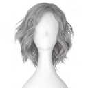 Miss U Hair Old Lady Gray Wig Silver Grey Grandma Wig Women Short Wavy Curl Hair for Cosplay Costume