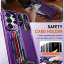 Vizvera for Samsung Galaxy S26 Ultra Case Wallet RFID [Cards Holder][Camera Cover][Edge Raised] Full Body Rugged Shockproof Silicone Phone Case for Galaxy S26 Ultra 6.9" 2026,Purple