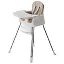 Portable Baby Highchair for Months Infants and Toddlers with 5 Point Harness Convertible Comfortable Seat for Cozy Eating Table Sit Up High Chair and Seats for Sitting Up Back Booster Feeding Chairs (White)