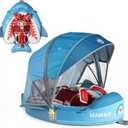 Mambobaby Float Deluxe Baby Pool Float: Safe & Comfortable Swim Trainer for Infants & Toddlers, Non-Inflatable Design, Fun Water Experience for Ages 3-24 Month-Shark
