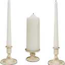 Unity Wedding Candle Holders - Taper Candle Holders for Pillar Candles, 3 Piece Metal White Unity Candlestick Holder Rustic Farmhouse Style Home Decor for Ceremony, Anniversary