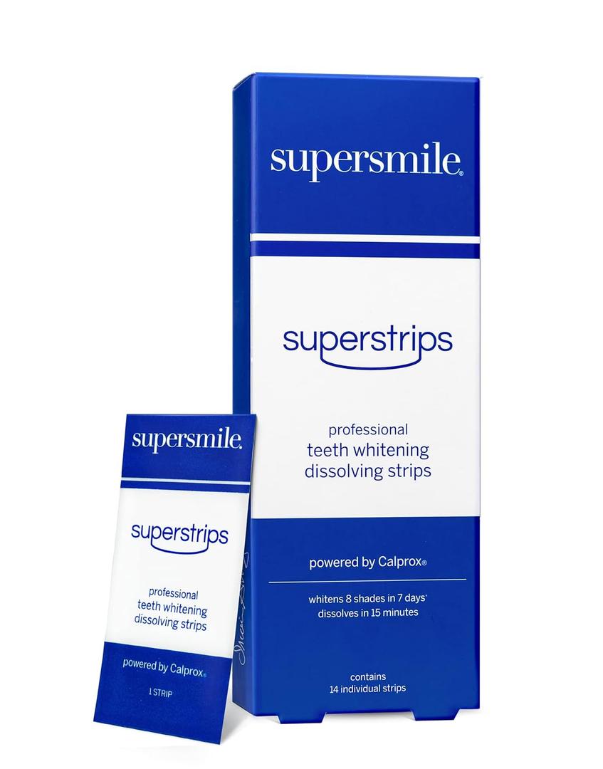Supersmile Dissolving Superstrips - Professional Teeth Whitening Strips - Enamel Safe Teeth Whitener For Sensitive Teeth