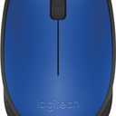 Logitech M170 Wireless Mouse for PC, Mac, Laptop, 2.4 GHz with USB Mini Receiver, Optical Tracking, 12-Months Battery Life, Ambidextrous - Blue (Pack of 1)