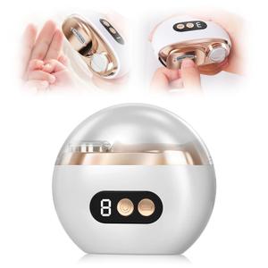 Multi Functional Electric Nail Clippers Trimmer, 2026 Upgraded 3 in 1 Electric Polishing Automatic Nail Clippers with 3 Adjustable Speeds, for Adult and Seniors (White)