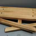 23.6in Slim Bench for Bedroom Entryway, Rustic Wood, 23.6in/60cm