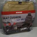 Motor Trend Seat Covers for Cars Trucks SUV, Faux Leather Beige Padded Seat Covers with Storage Pockets, Premium Interior Car Seat Cover, 2 x Front Seat Covers