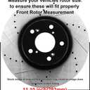 MotorbyMotor 282mm Front Brake Kit Rotors and Brake Pads Replacement for Honda Accord Civic CR-V Element, Acura ILX Drilled & Slotted Disc Brake Rotor & Ceramic Pads 31257, 12040036