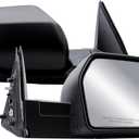 Passenger Right Side Door Mirror Power Heated Textured Black Cover Manual Folding for Toyota Tundra Sequoia 2022-2025, Standard