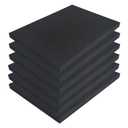 6 PCS Polyurethane Foam Sheets 16 x 12 x 1 Inch, Foam Inserts for Cases,Black Cuttable Polyurethane Foam Pad for Packing, Cushioning, Toolbox, Game Box, Storage, Crafts