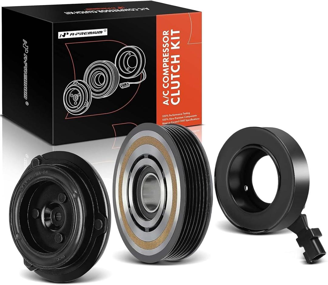 A-Premium Air Conditioner AC Compressor Clutch Kit Compatible with Jeep Grand Cherokee 2011-2016 & Dodge Charger 2011-2013, Challenger 2011-2014, Durango 2011-2015 & Chrysler 300 2011-2013, 3.6L