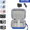 Comecase Carrying & Protective Case for Digital Camera, for CAMKORY/for Kodak Pixpro FZ45 FZ55/for Canon PowerShot ELPH 180/190 / for Sony DSCW800 DSCW830 Cameras for Travel - Blue
