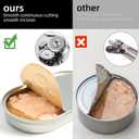 Multi-function Manual Can Opener Bottle Opener, Oversized Hand-held Easy Rotary Knob, Safe Cut Can Opener with Non-Slip Handle, Smoother Cut Sharp Blade for Seniors Kitchen Tool, White